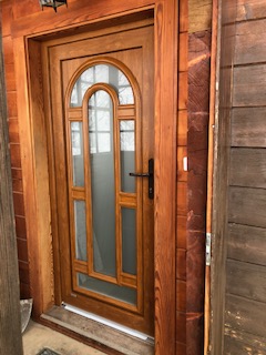 porte d'entrée aspect bois